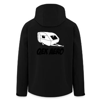 QEK Aero - Recycelte Männer Softshell-Jacke von Stanley/Stella - Schwarz - Hinten - AI Model Male 185 light (185cm)