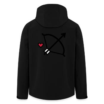 Bow and arrow Cupid's arrow for lovers - Men’s Recycled Softshell Jacket by Stanley/Stella - black - Back - AI Model Male 185 light (185cm)