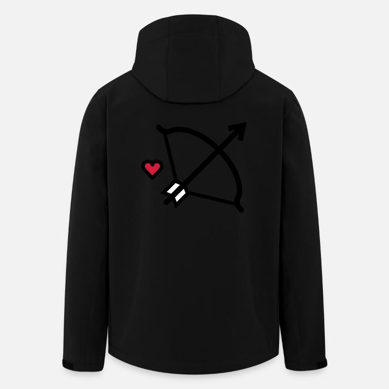 Arc et flèche Flèche de Cupidon pour les amoureux - Veste softshell homme en polyester recyclé Stanley/Stella - noir