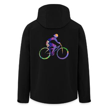 Cycliste - Veste softshell homme en polyester recyclé Stanley/Stella - noir - Dos - AI Model Male 185 light (185cm)