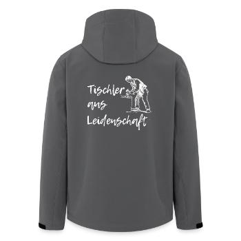 Tischler - Recycelte Männer Softshell-Jacke von Stanley/Stella - Schwarz - Hinten - AI Model Male 185 light (185cm)