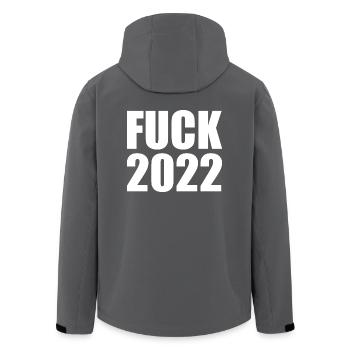 Fuck 2022 - Recycelte Männer Softshell-Jacke von Stanley/Stella - Schwarz - Hinten - AI Model Male 185 light (185cm)