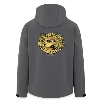Raggare Life Is A Cruise Sepia - Recycelte Männer Softshell-Jacke von Stanley/Stella - Schwarz - Hinten - AI Model Male 185 light (185cm)