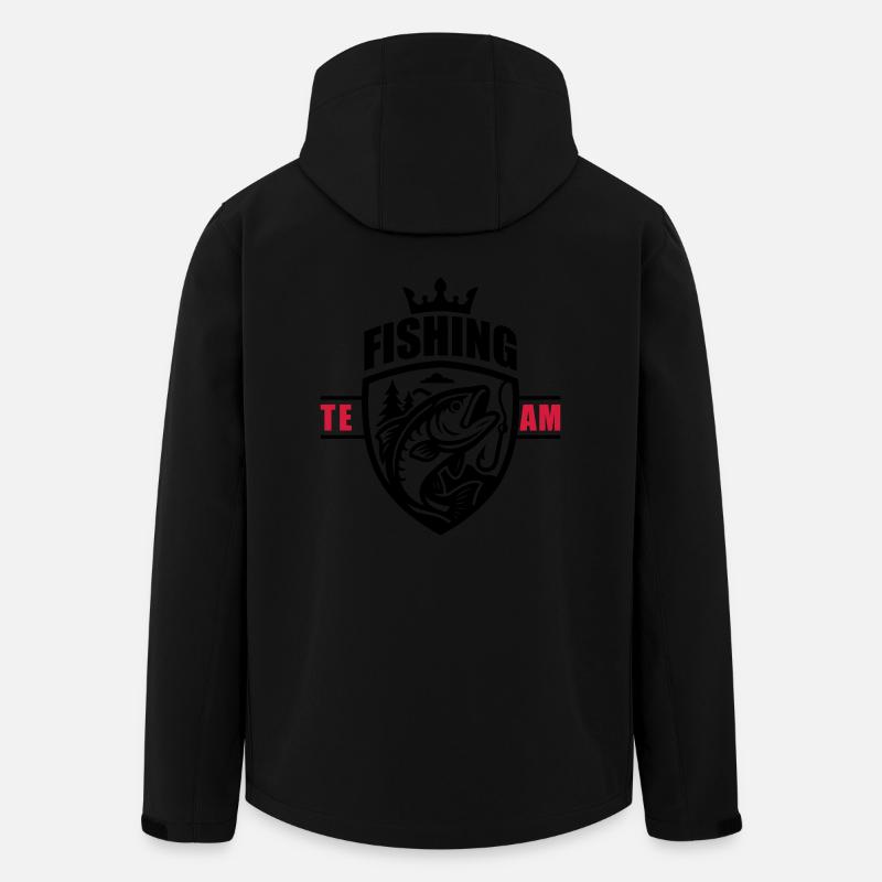 Fishing Team - Recycelte Männer Softshell-Jacke von Stanley/Stella - Schwarz