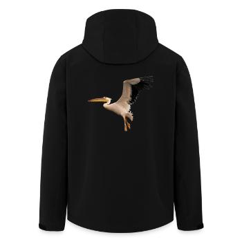 pelican pelikanbird vogel1 - Recycelte Männer Softshell-Jacke von Stanley/Stella - Schwarz - Hinten - AI Model Male 185 light (185cm)