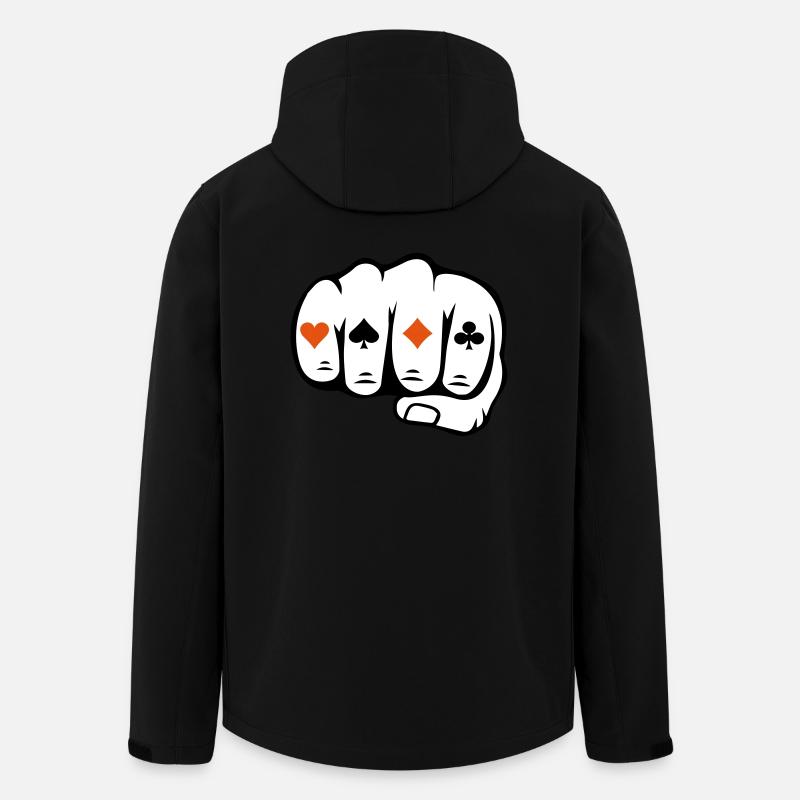 Spielkarten - Recycelte Männer Softshell-Jacke von Stanley/Stella - Schwarz