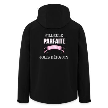 filleule cadeau humour - Veste softshell homme en polyester recyclé Stanley/Stella - noir - Dos - AI Model Male 185 light (185cm)