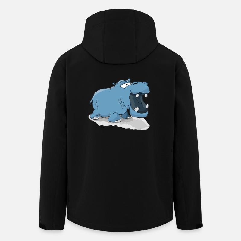 Nielpferd - Recycelte Männer Softshell-Jacke von Stanley/Stella - Schwarz