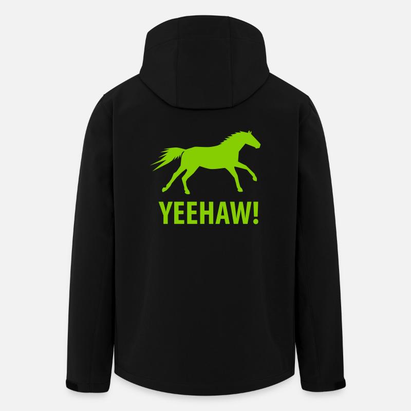 Yeehaw Cheval sauvage - Veste softshell homme en polyester recyclé Stanley/Stella - noir