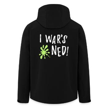 I wars ned - funny Bavarian saying gift - Men’s Recycled Softshell Jacket by Stanley/Stella - black - Back - AI Model Male 185 light (185cm)