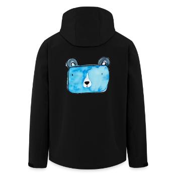 Bärli - Recycelte Männer Softshell-Jacke von Stanley/Stella - Schwarz - Hinten - AI Model Male 185 light (185cm)