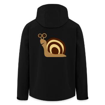 Schnecke Geschenk - Recycelte Männer Softshell-Jacke von Stanley/Stella - Schwarz - Hinten - AI Model Male 185 light (185cm)