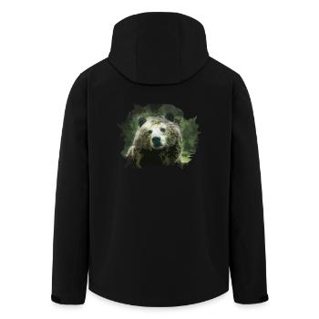 Bär - Recycelte Männer Softshell-Jacke von Stanley/Stella - Schwarz - Hinten - AI Model Male 185 light (185cm)