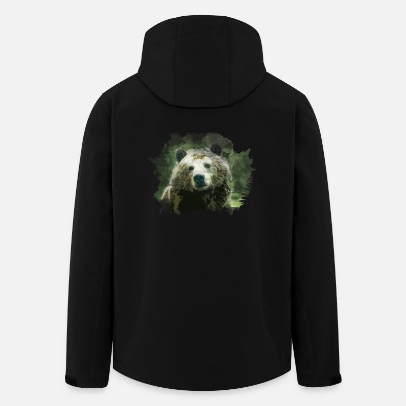 Bär - Recycelte Männer Softshell-Jacke von Stanley/Stella - Schwarz