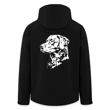Chesapeake Bay Retriever Portrait Hunde Wilsigns - Recycelte Männer Softshell-Jacke von Stanley/Stella - Schwarz - Hinten - AI Model Male 185 light (185cm)
