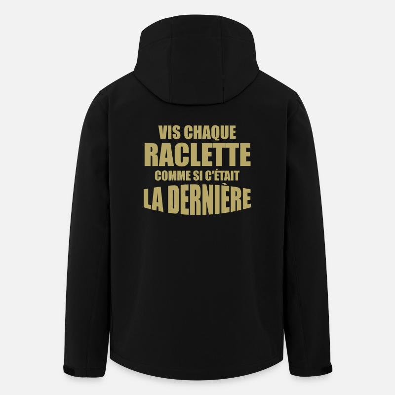 Raclette, cheese, melted cheese - Men’s Recycled Softshell Jacket by Stanley/Stella - black