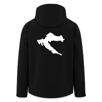 Kroatien Land Umriss Moja Domovina Fan - Recycelte Männer Softshell-Jacke von Stanley/Stella - Schwarz - Hinten - AI Model Male 185 light (185cm)