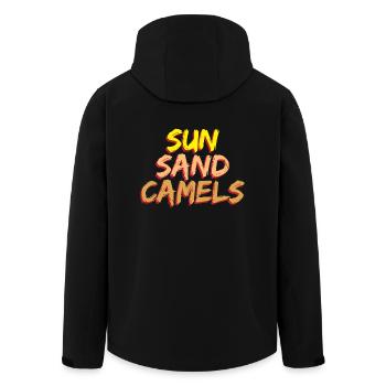 Cute Camel 3 02 - Recycelte Männer Softshell-Jacke von Stanley/Stella - Schwarz - Hinten - AI Model Male 185 light (185cm)