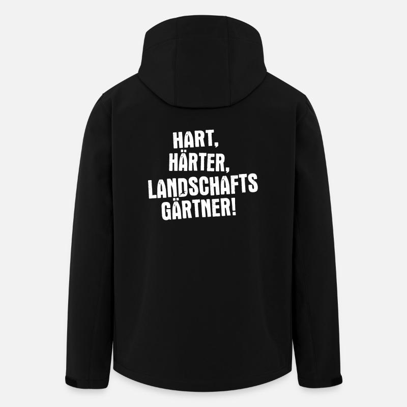 Hard, harder, landscaper - Men’s Recycled Softshell Jacket by Stanley/Stella - black