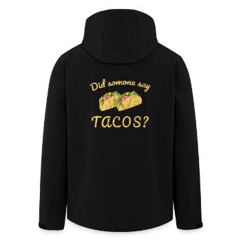 Did anyone say tacos? | Fitness gymnastics taco - Men’s Recycled Softshell Jacket by Stanley/Stella - black - Back - AI Model Male 185 light (185cm)