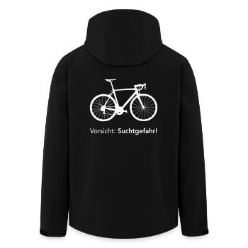 Rennrad Motiv als Geschenk für Fahrradfahrer - Recycelte Männer Softshell-Jacke von Stanley/Stella - Schwarz - Hinten - AI Model Male 185 light (185cm)
