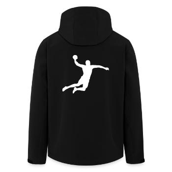Handball Spieler Handballer Ballsport Verein Club - Recycelte Männer Softshell-Jacke von Stanley/Stella - Schwarz - Hinten - AI Model Male 185 light (185cm)