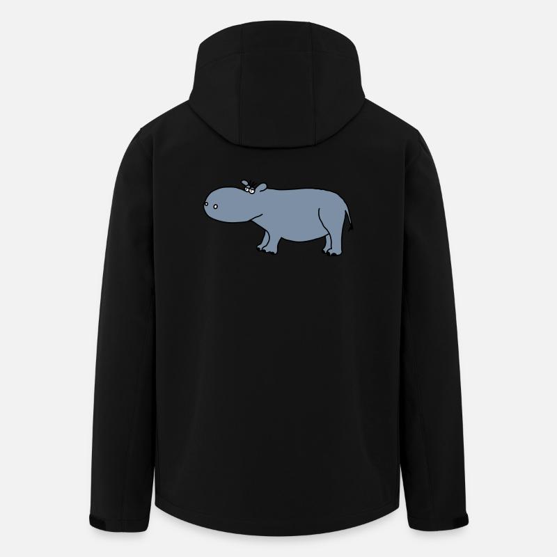 Hipopótamos - Veste softshell homme en polyester recyclé Stanley/Stella - noir