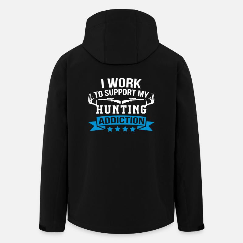 Support My Hunting - Recycelte Männer Softshell-Jacke von Stanley/Stella - Schwarz