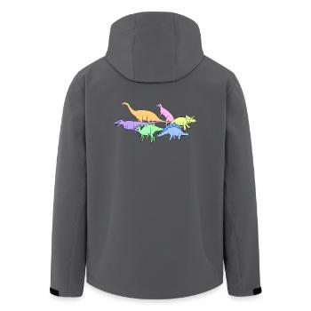 Dinosaurier Dinos T-Shirt Geschenk Idee - Recycelte Männer Softshell-Jacke von Stanley/Stella - Schwarz - Hinten - AI Model Male 185 light (185cm)