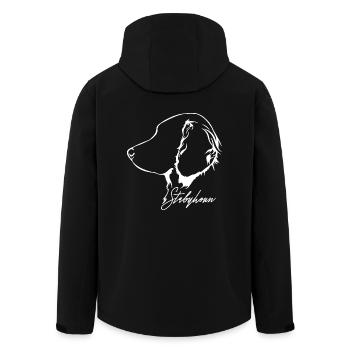 STABYHOUN Profile Dogs Dog Wilsigns - Men’s Recycled Softshell Jacket by Stanley/Stella - black - Back - AI Model Male 185 light (185cm)
