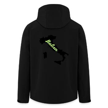 Italy Country - Men’s Recycled Softshell Jacket by Stanley/Stella - black - Back - AI Model Male 185 light (185cm)