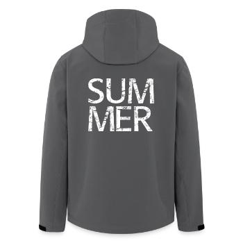 Summer - Recycelte Männer Softshell-Jacke von Stanley/Stella - Anthrazit - Hinten - AI Model Male 185 light (185cm)