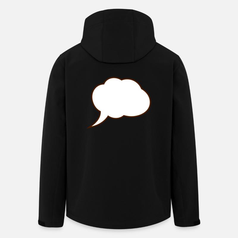 2541614 15461264 speech bubble - Men’s Recycled Softshell Jacket by Stanley/Stella - black