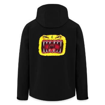Monstre avec des dents jaunes - Veste softshell homme en polyester recyclé Stanley/Stella - noir - Dos - AI Model Male 185 light (185cm)