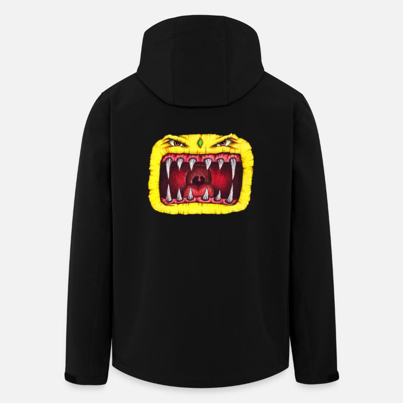 Monster with teeth yellow - Men’s Recycled Softshell Jacket by Stanley/Stella - black