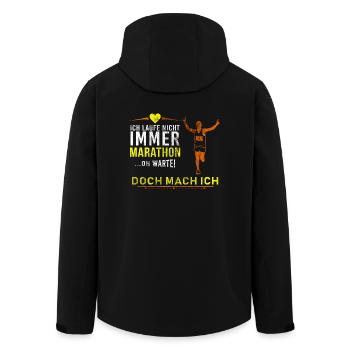 Marathon - Recycelte Männer Softshell-Jacke von Stanley/Stella - Schwarz - Hinten - AI Model Male 185 light (185cm)