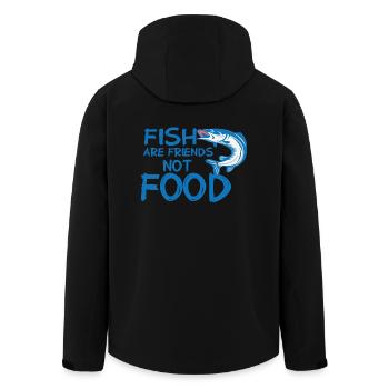Idée de cadeau de végétarien végétarien - Veste softshell homme en polyester recyclé Stanley/Stella - noir - Dos - AI Model Male 185 light (185cm)