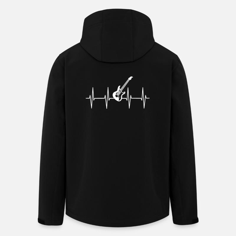 Guitar heartbeat - Men’s Recycled Softshell Jacket by Stanley/Stella - black