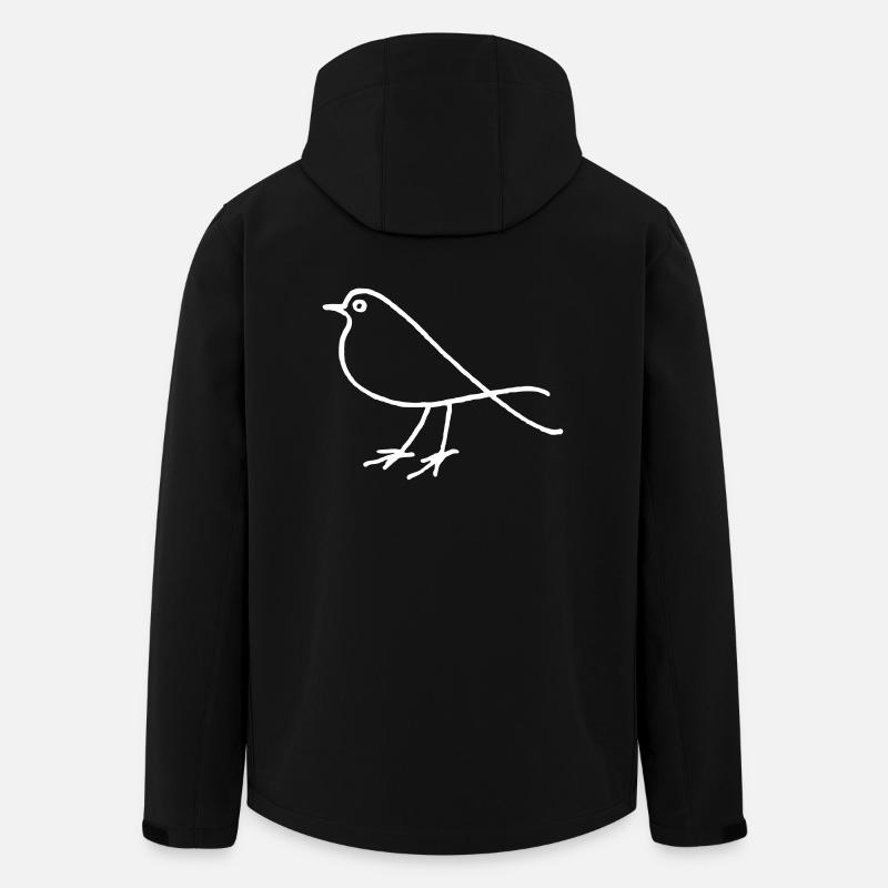 oiseau - Veste softshell homme en polyester recyclé Stanley/Stella - noir