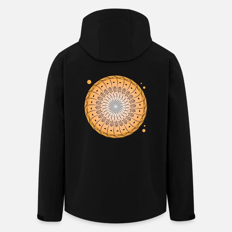 Rotating pattern circle - Men’s Recycled Softshell Jacket by Stanley/Stella - black