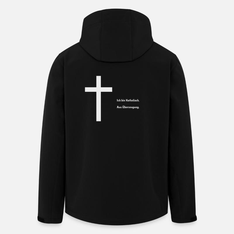 Ich bin katholisch. Aus Überzeugung. - Recycelte Männer Softshell-Jacke von Stanley/Stella - Schwarz