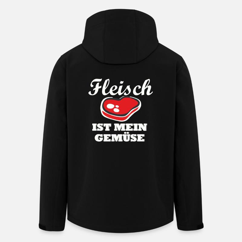 Fleisch ist mein Gemuese - Recycelte Männer Softshell-Jacke von Stanley/Stella - Schwarz