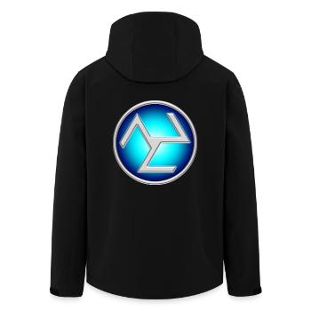 Antahkarana Symbol Yoga Reiki Meditation Zen Om 3D - Men’s Recycled Softshell Jacket by Stanley/Stella - black - Back - AI Model Male 185 light (185cm)