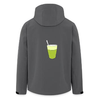 Matcha vegan gift birthday matchalatte - Men’s Recycled Softshell Jacket by Stanley/Stella - black - Back - AI Model Male 185 light (185cm)