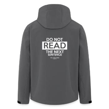 Do NOT read the next sentence WHITE - Recycelte Männer Softshell-Jacke von Stanley/Stella - Schwarz - Hinten - AI Model Male 185 light (185cm)