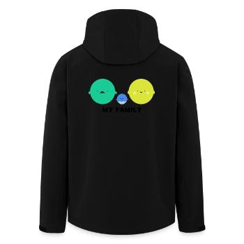 Ma petite famille - Veste softshell homme en polyester recyclé Stanley/Stella - noir - Dos - AI Model Male 185 light (185cm)