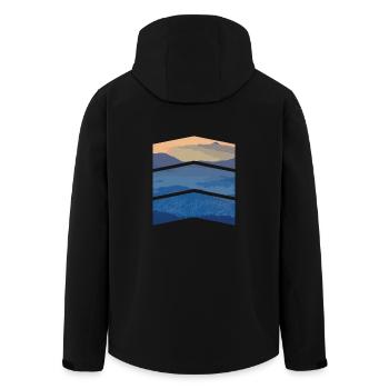 stylish - Men’s Recycled Softshell Jacket by Stanley/Stella - black - Back - AI Model Male 185 light (185cm)