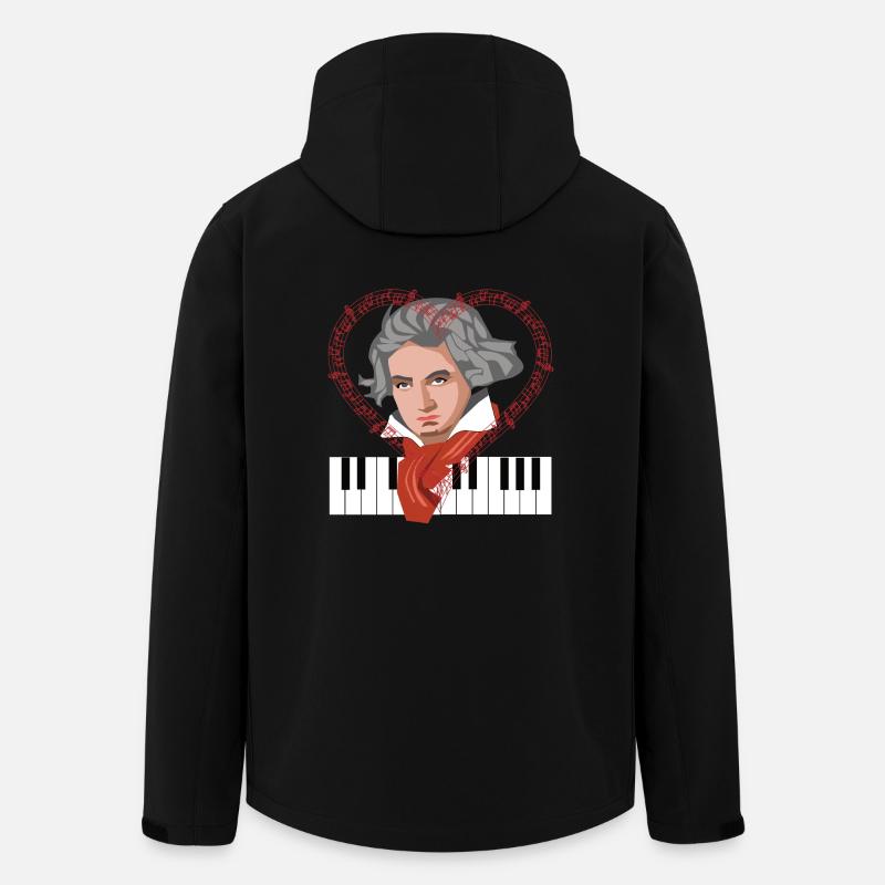 Ich liebe Beethoven Komponist Pianist Klassik - Recycelte Männer Softshell-Jacke von Stanley/Stella - Schwarz