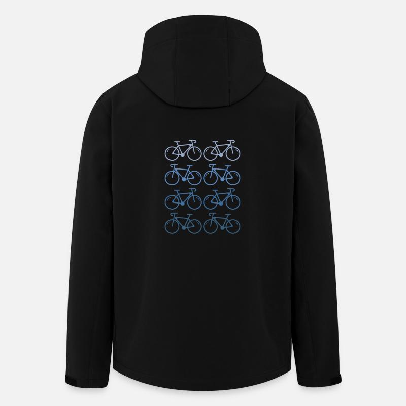 Fahrrad Motiv Blau Räder Radsport Geschenkidee - Recycelte Männer Softshell-Jacke von Stanley/Stella - Schwarz