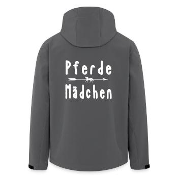 Pferde Mädchen Shirt Geschenk - Recycelte Männer Softshell-Jacke von Stanley/Stella - Schwarz - Hinten - AI Model Male 185 light (185cm)